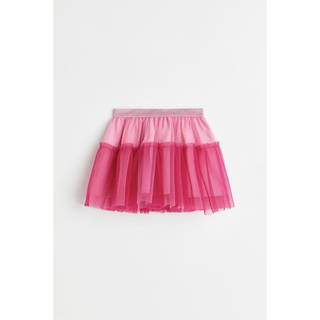 エイチアンドエム(H&M)のピンクチュールスカート(スカート)