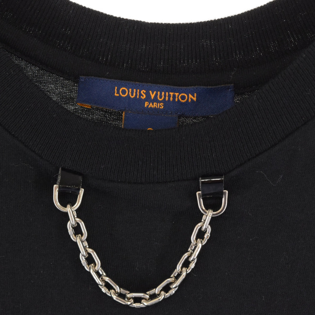 LOUIS VUITTON ルイヴィトン 21SS RM211W TXP FJTS18 ICONSチェーン 反転ロゴプリント 半袖Tシャツ カットソー ブラック