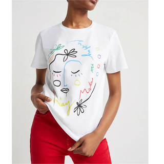 デシグアル(DESIGUAL)の新品✨タグ付き♪デシグアル　華やかなアーティスティック柄Tシャツ(Tシャツ(半袖/袖なし))