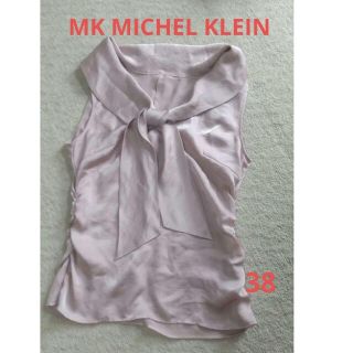 エムケーミッシェルクラン(MK MICHEL KLEIN)のMKミッシェルクラン レディースブラウス サテンボウタイブラウス  38(シャツ/ブラウス(半袖/袖なし))