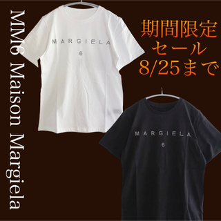 エムエムシックス(MM6)のMM6 Maison Margiela☆6ロゴ 半袖Tシャツ~160㎝ブラック(Tシャツ(半袖/袖なし))