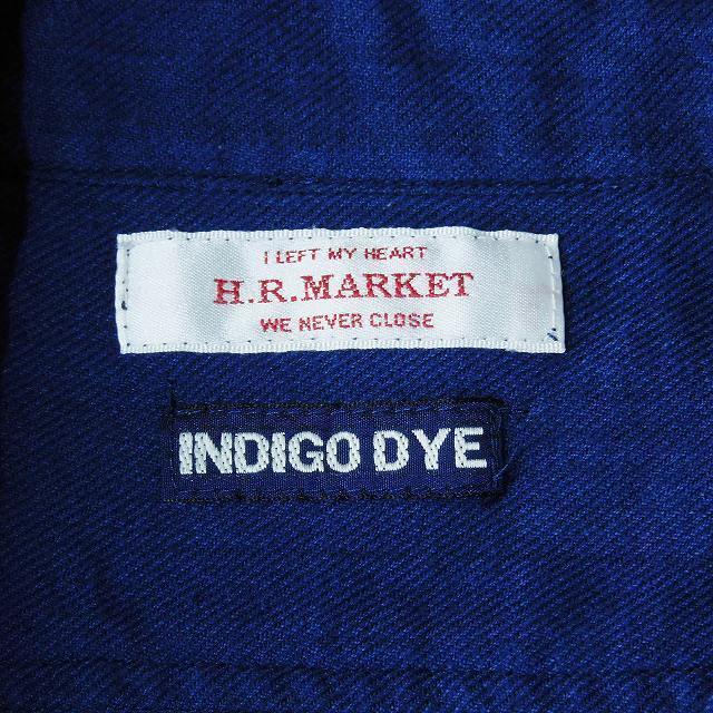 ハリウッドランチマーケット INDIGO DYE シャツ 長袖 バック刺繍 1 8