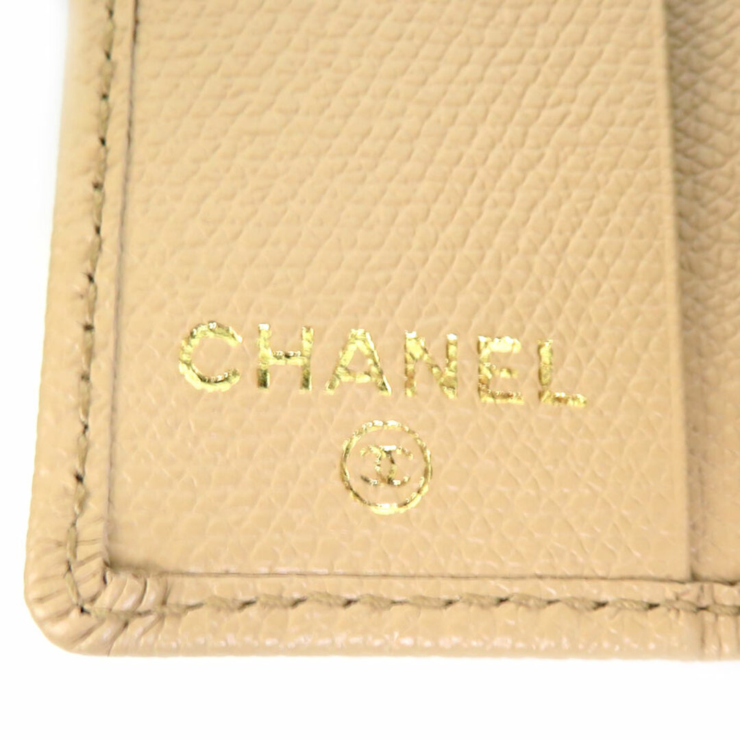 シャネル CHANEL キーケース ココボタン レザー ベージュ レディース 送料無料 55071f 4