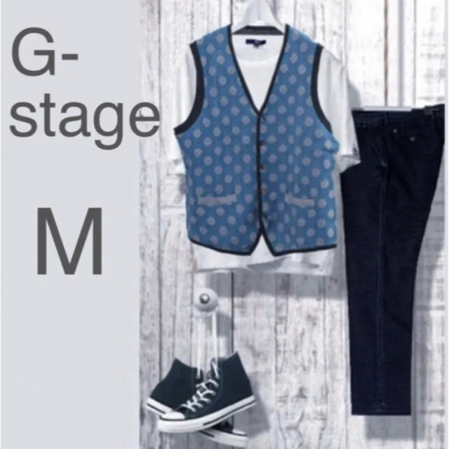 G-Stage(ジーステージ)の新品 g-stage ジーステージ メンズ ベスト ジレ ニットベスト ドット メンズのトップス(ベスト)の商品写真