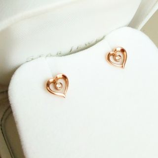 スタージュエリー(STAR JEWELRY)のSTAR JEWELRY　ハートピアス（ダイヤ）(ピアス)