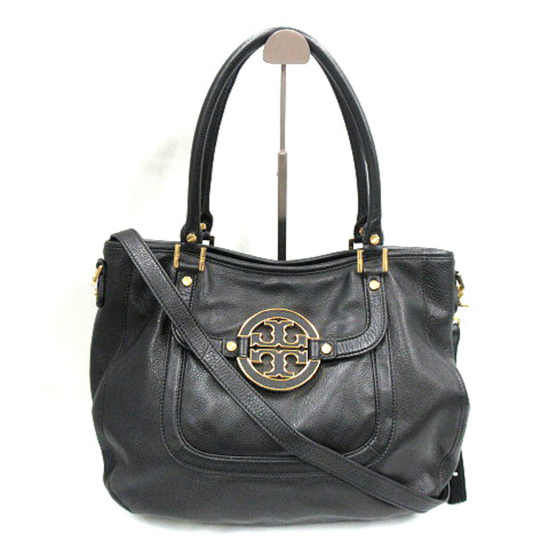 34cmタテトリーバーチ TORY BURCH  2WAY ハンド ショルダーバッグ  黒