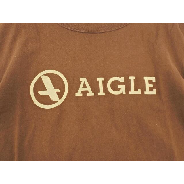 AIGLE(エーグル)のAIGLE エーグル ロゴ プリント Tシャツ sizeM/ブラウン ■◆ メンズ メンズのトップス(Tシャツ/カットソー(半袖/袖なし))の商品写真
