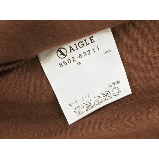 AIGLE(エーグル)のAIGLE エーグル ロゴ プリント Tシャツ sizeM/ブラウン ■◆ メンズ メンズのトップス(Tシャツ/カットソー(半袖/袖なし))の商品写真