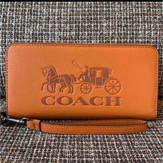 コーチ(COACH)の3548  ショップバック・箱付き　長財布ブラウン　コーチ馬車　大人気　再入荷(財布)