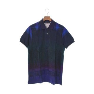 エトロ(ETRO)のETRO エトロ ポロシャツ L 紫x紺(総柄) 【古着】【中古】(ポロシャツ)