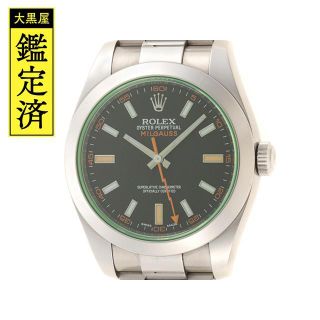 ロレックス(ROLEX)のロレックス　ミルガウス　116400GV　黒文字盤　グリーンガラス 【200】(腕時計(アナログ))