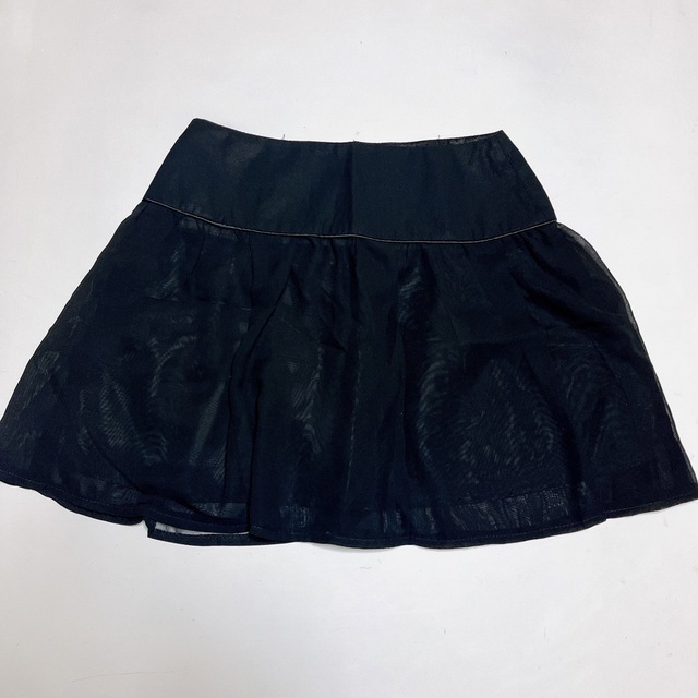 JAYRO White(ジャイロホワイト)のJAYRO WHITE  黒 スカート 膝丈 シアー Sサイズ レディースのスカート(ひざ丈スカート)の商品写真