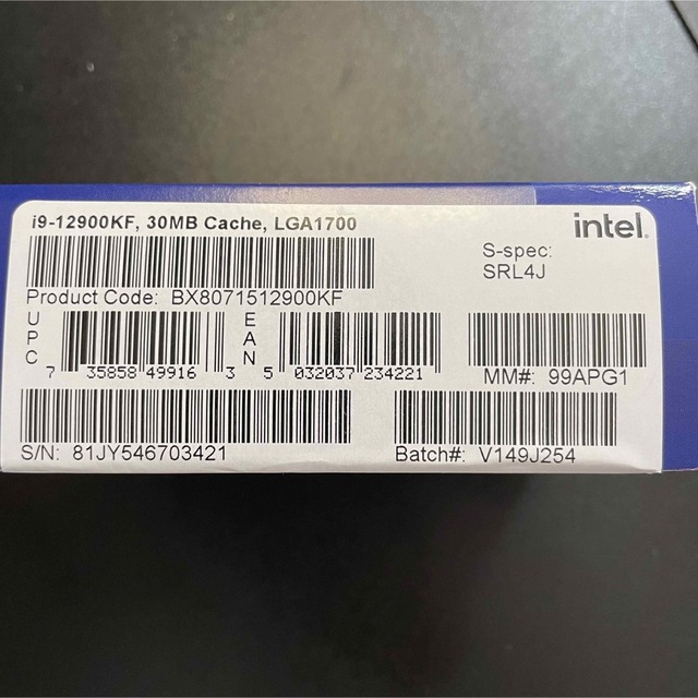 新品 Intel Corei9 プロセッサー 12900KF 第12世代  スマホ/家電/カメラのPC/タブレット(PCパーツ)の商品写真