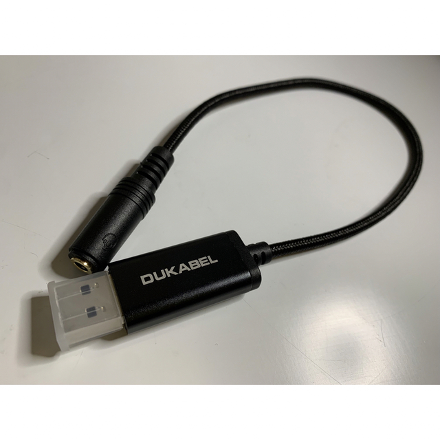 DuKabel USB外付け サウンドカード usb イヤホンジャック 変換 スマホ/家電/カメラのPC/タブレット(PC周辺機器)の商品写真