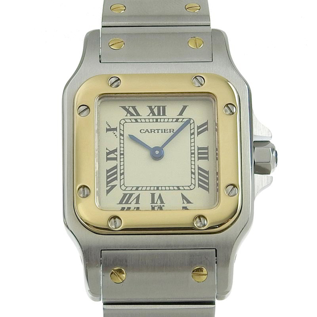 Cartier - カルティエ CARTIER サントスガルベSM レディース クォーツ 腕時計 SS/K18YG ホワイト文字盤 W20012C4 中古 新入荷 CA0574