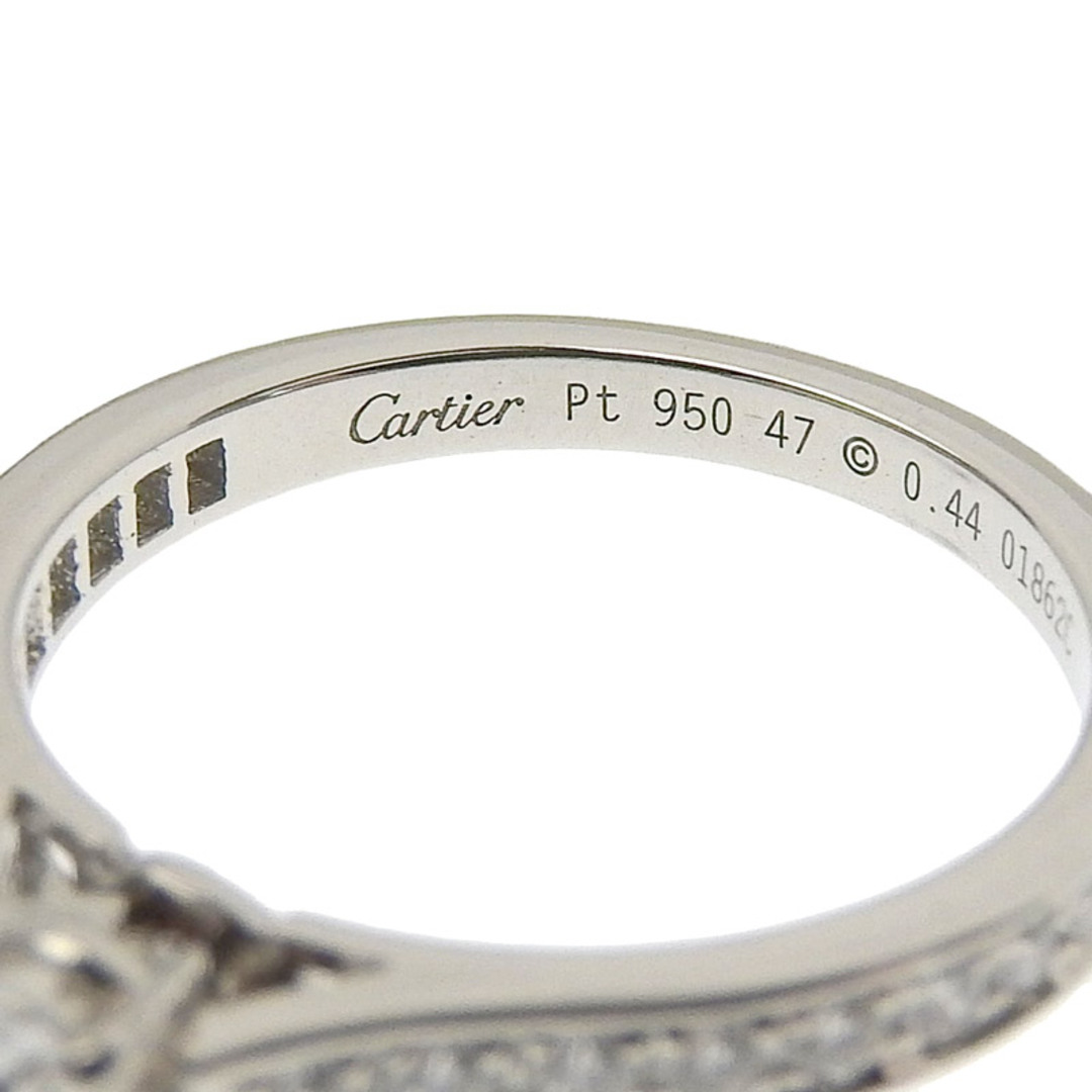 Cartier(カルティエ)のカルティエ CARTIER ソリテール1895リング 指輪 プラチナ Pt950 ダイヤモンド 0.44ct #47 約7号 中古 新入荷 CA0430 レディースのアクセサリー(ネックレス)の商品写真