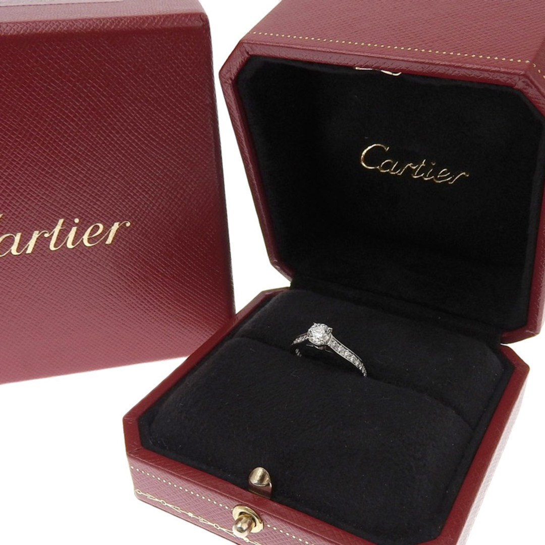 Cartier(カルティエ)のカルティエ CARTIER ソリテール1895リング 指輪 プラチナ Pt950 ダイヤモンド 0.44ct #47 約7号 中古 新入荷 CA0430 レディースのアクセサリー(ネックレス)の商品写真