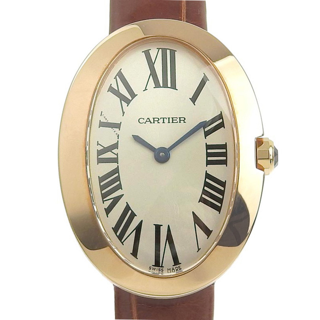 カルティエ CARTIER ベニュワールSM レディース クォーツ 腕時計 PG/革 シルバー文字盤 W8000007 美品 新入荷 CA0436