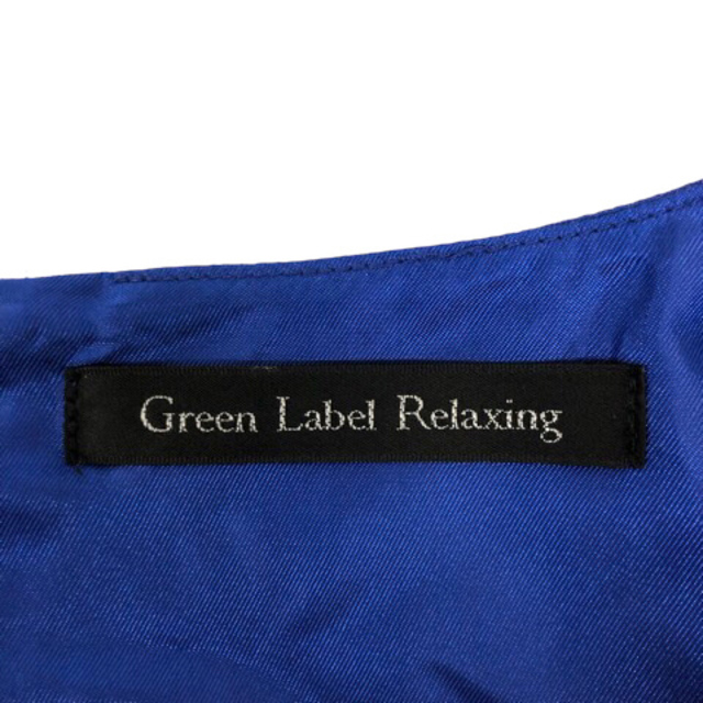 UNITED ARROWS green label relaxing(ユナイテッドアローズグリーンレーベルリラクシング)のグリーンレーベルリラクシング ユナイテッドアローズ ワンピース 半袖 ひざ丈 青 レディースのトップス(シャツ/ブラウス(半袖/袖なし))の商品写真