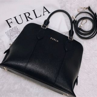 ✨超希少✨極美品✨フルラ　ヴィットリア　ショルダーバッグ　2way ブラック