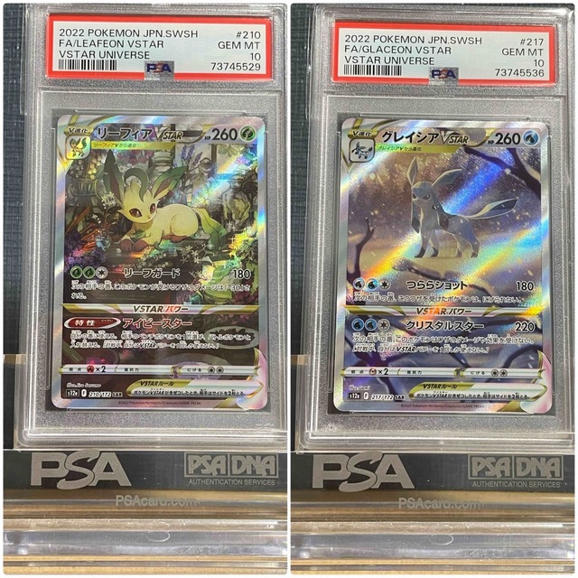 【鑑定品】PSA10 2枚セット　リーフィア　グレイシア SAR Vユニ