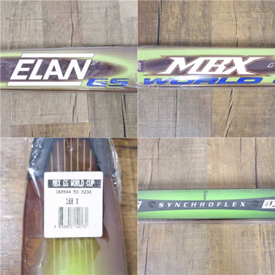 Elan(エラン)の未使用 エラン ELAN MBX GIANT SLALOM WORLD CUP 188cm センター 61ｍｍ レーシング スキー板 アウトドア 重量実測：約2100ｇ(一本あたり) スポーツ/アウトドアのスキー(板)の商品写真