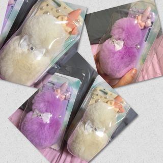 うさぎファー♡iphone6/6Sケース パープル(iPhoneケース)