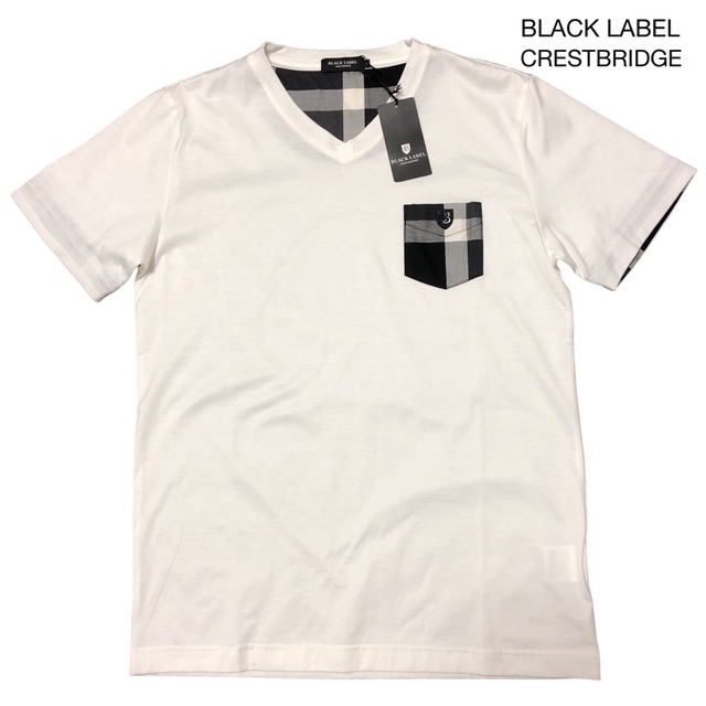 新品】BLACK LABEL CRESTBRIDGE VネックT ホワイト 2 - Tシャツ ...