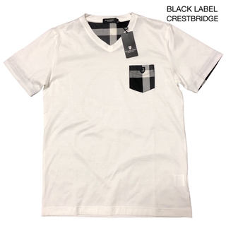 ブラックレーベルクレストブリッジ(BLACK LABEL CRESTBRIDGE)の【新品】BLACK LABEL CRESTBRIDGE VネックT ホワイト 2(Tシャツ/カットソー(半袖/袖なし))