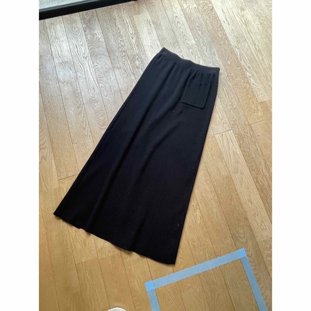 ALEXIA STAM(アリシアスタン)のaclent Relaxy slit knit skirt レディースのスカート(ロングスカート)の商品写真