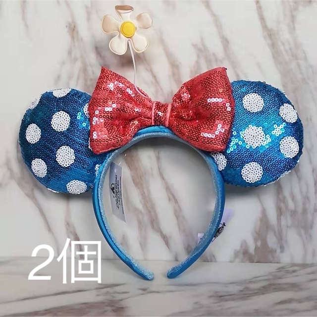 Disney(ディズニー)の【2個】水玉スパンコール　ヴィンテージミニー  エンタメ/ホビーのおもちゃ/ぬいぐるみ(キャラクターグッズ)の商品写真