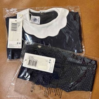 プチバトー(PETIT BATEAU)のプチバトー　レギンスと襟Tシャツセット6m 67cm(パンツ)