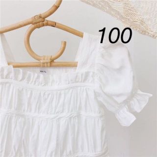 即購入OK♡ スクエアネック　ブラウス　100　(ブラウス)