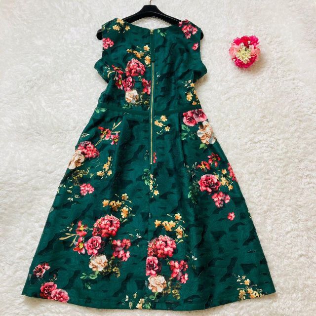 Rose Tiara - 【美品】Rose Tiara JEWEL ワンピース グリーン カット