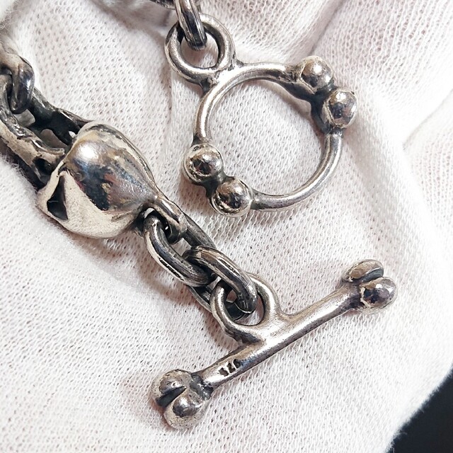 4431 SILVER925 スカルチェーンブレスレット シルバー ドクロ 4431 SILVER925 スカルチェーンブレスレット シルバー ドクロ