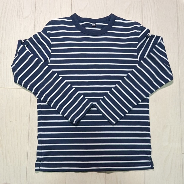 UNIQLO(ユニクロ)のユニクロ ウォッシュボーダーT　Sサイズ メンズのトップス(Tシャツ/カットソー(七分/長袖))の商品写真