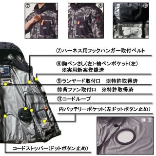 BURTLE - 半袖ブルゾンセット 色77 バートル 空調服【AC360 黒 371