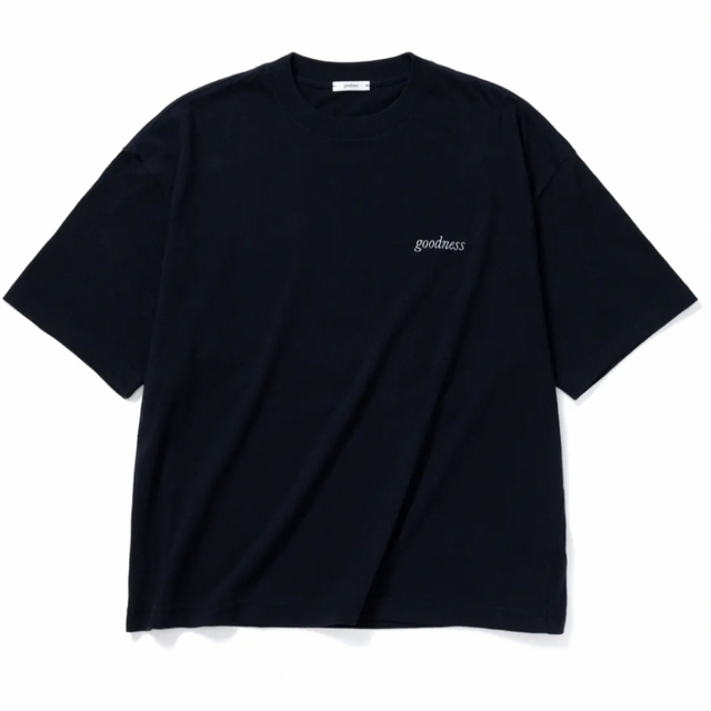 goodness trim crew neck sweat shirtBLACK