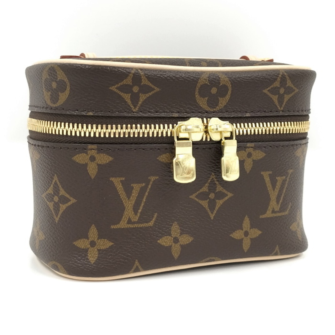 LOUIS VUITTON ニースナノ バニティバッグ モノグラム レザーモノグラムサイズ