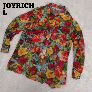 ジョイリッチ(JOYRICH)のJOYRICH シースルーブラウス シャツ L 花柄(シャツ/ブラウス(長袖/七分))