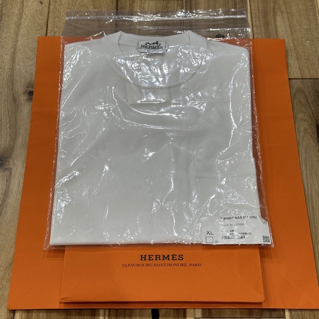 新品未使用 レア HERMES エルメス H 刺繍ロゴ コットン Tシャツ 36