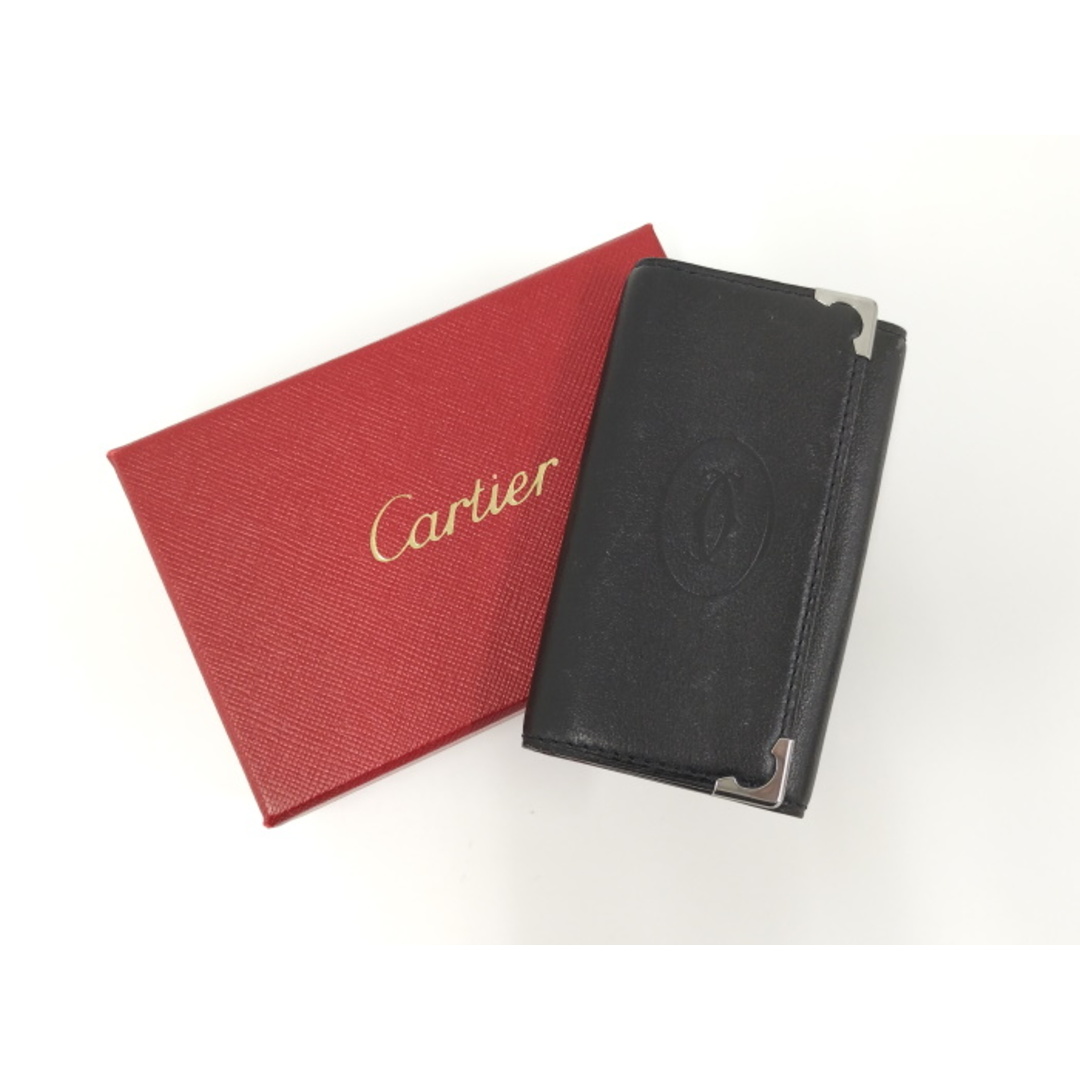 Cartier(カルティエ)のCartier 4連 キーケース キーホルダー マスト レザー ブラック レディースのファッション小物(キーケース)の商品写真