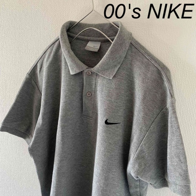 NIKE - 00'sNIKEナイキポロシャツ半袖tシャツグレー灰メンズmの通販 by