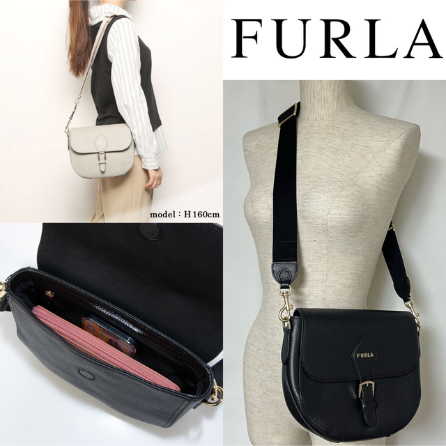 FURLA 現行品 URANIA ショルダーバッグ ブラック