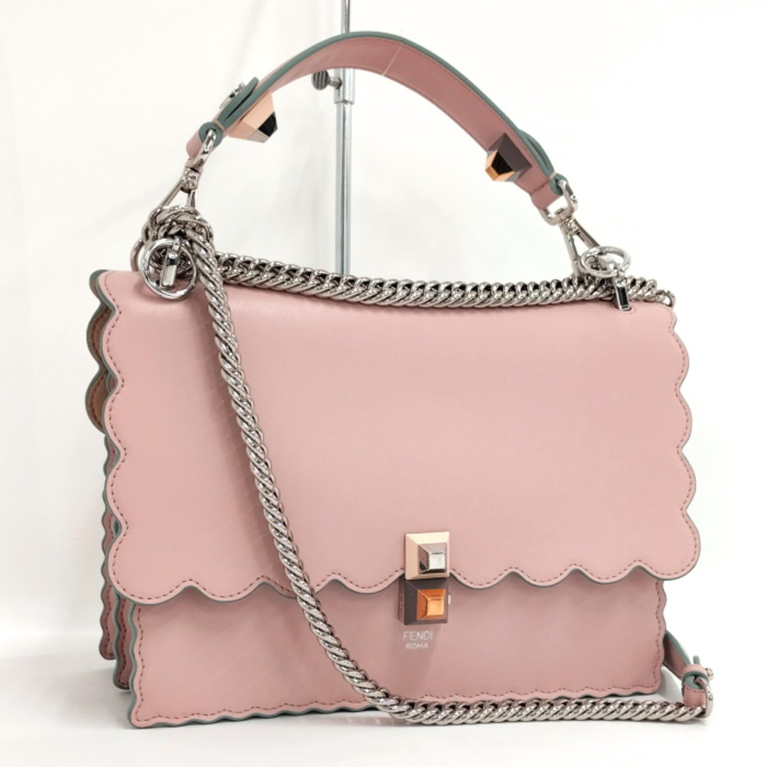 FENDI キャナイ 2WAYショルダーバッグ レザー ピンク 8BT283