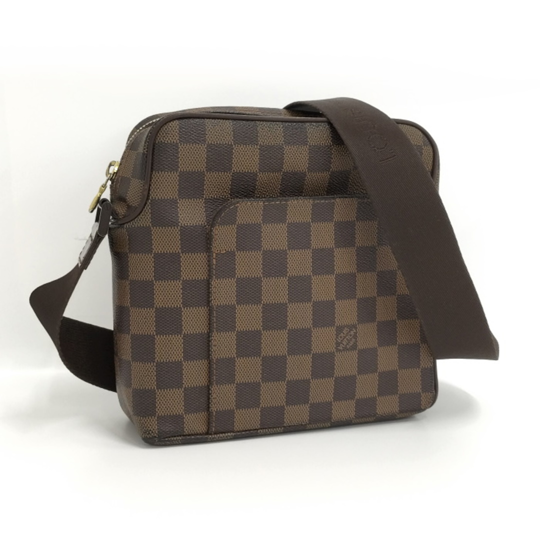 LOUIS VUITTON オラフPM ショルダーバッグ ダミエ レザー エベヌ