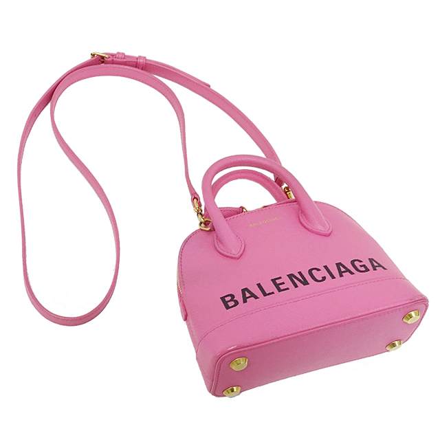 バレンシアガ BALENCIAGA バッグ レディース ブランド ハンドバッグ ショルダーバッグ 2way 本革 ヴィル トップ ハンドル XXS  ピンク 550646 コンパクト 小さめ 可愛い カジュアル おでかけ おしゃれ 【中古】