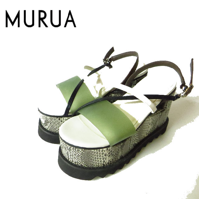 MURUA(ムルーア)の美品 MURUA ムルーア オープンウェッジサンダル 35 約22.5㎝ レディースの靴/シューズ(サンダル)の商品写真