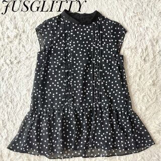 ジャスグリッティー(JUSGLITTY)の【JUSGLITTY】ドットプリントティアードブラウス サイズ1 チュニック(シャツ/ブラウス(半袖/袖なし))