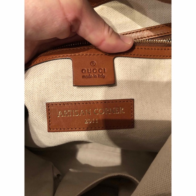鑑定済み 正規品 グッチ アルチザンコーナー バッグ-